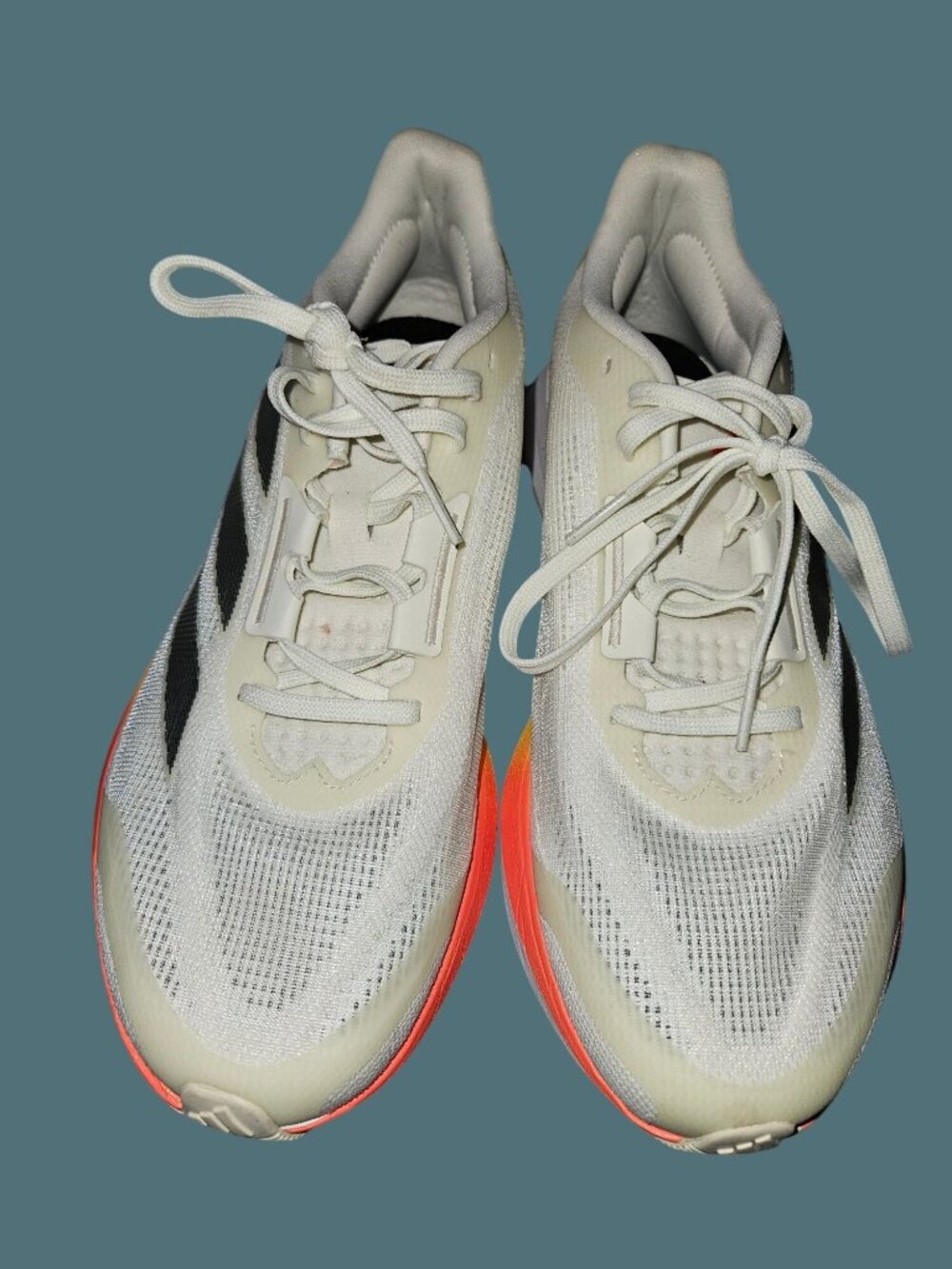 Adidas Duramo Speed Ivory/Iron Metallic/Spark Running Sneakers Women 10.5 - Picture 7 of 10